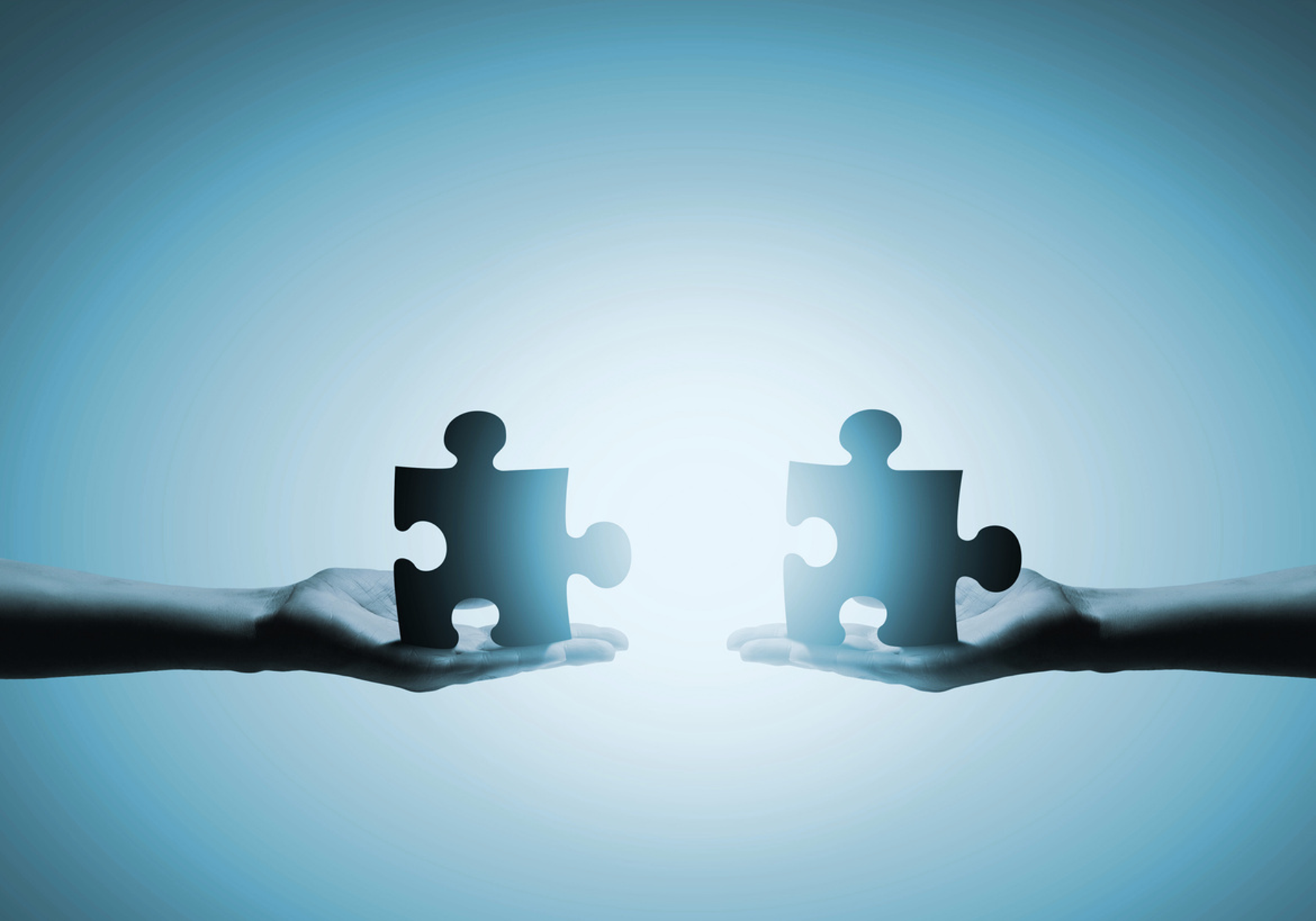 respectful-partnership-person-centred-personal-professional-growth A professional, goal-oriented partnership demonstrated by two hands connecting puzzle pieces to achieve personal and professional growth